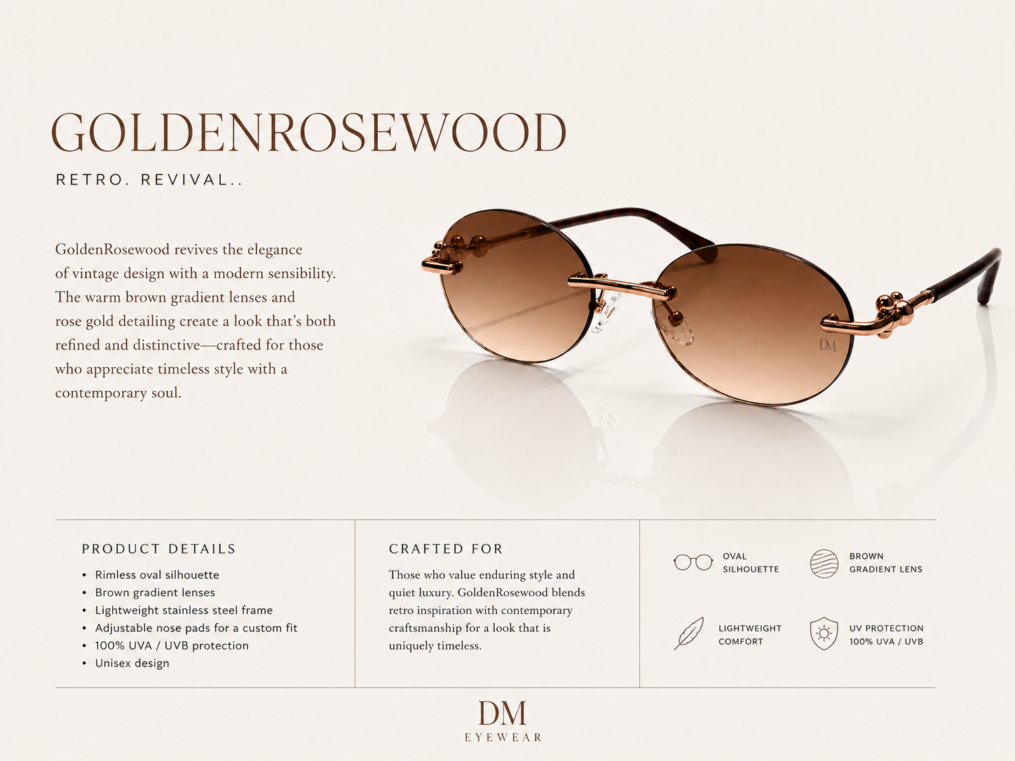 ♀ DM VINTAGE - GOLDEN ROSEWOOD